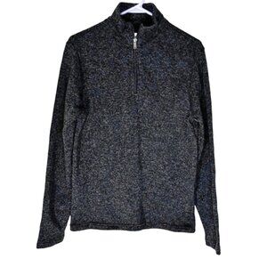 Old Navy Fleece Sweater 1/4 Zip Mock Neck Sweatshirt Charcoal‎ Grey Small